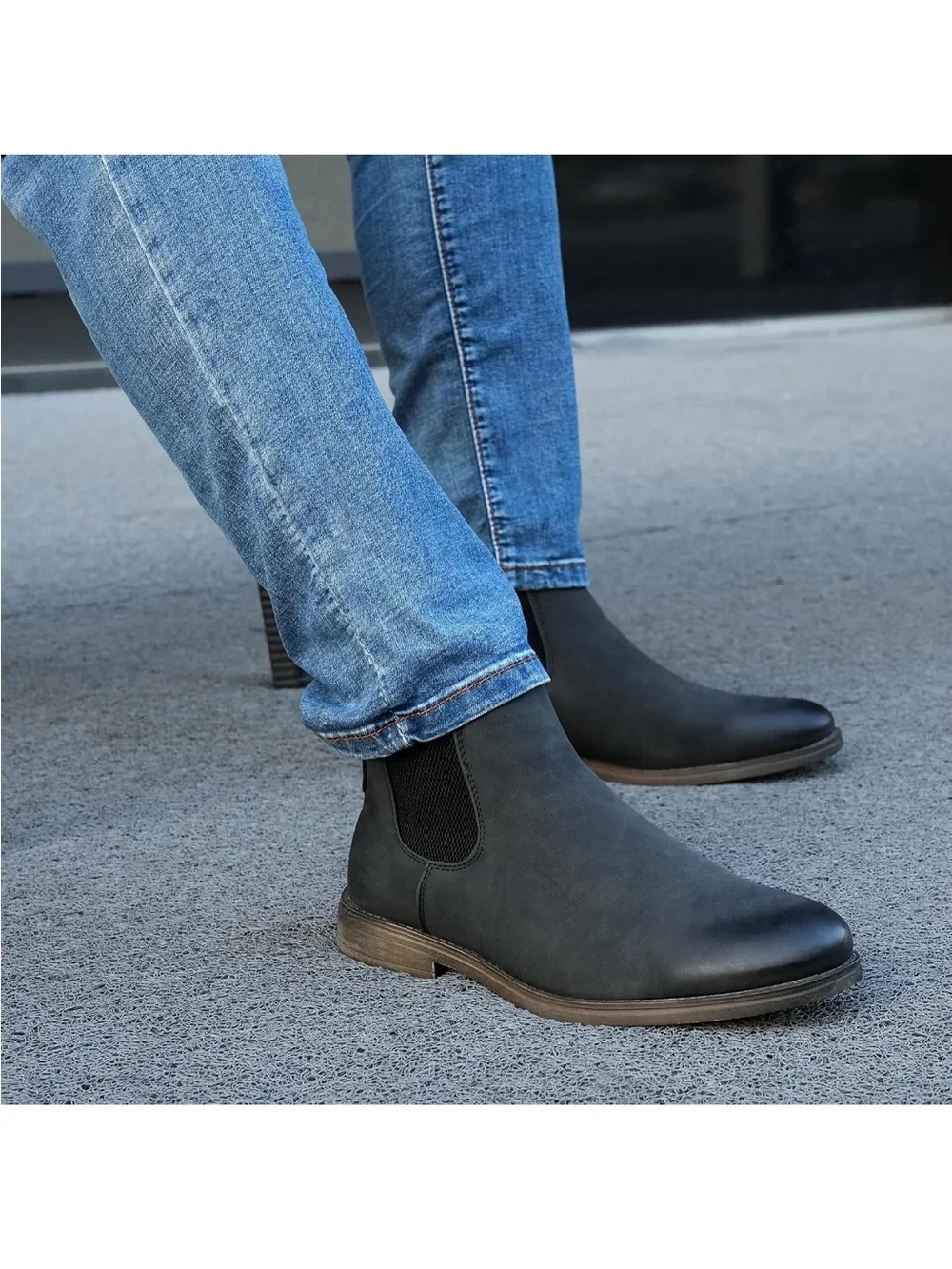 Hawkwell Men's Black Chelsea Boots - Sleek Slip-On Dress Boots